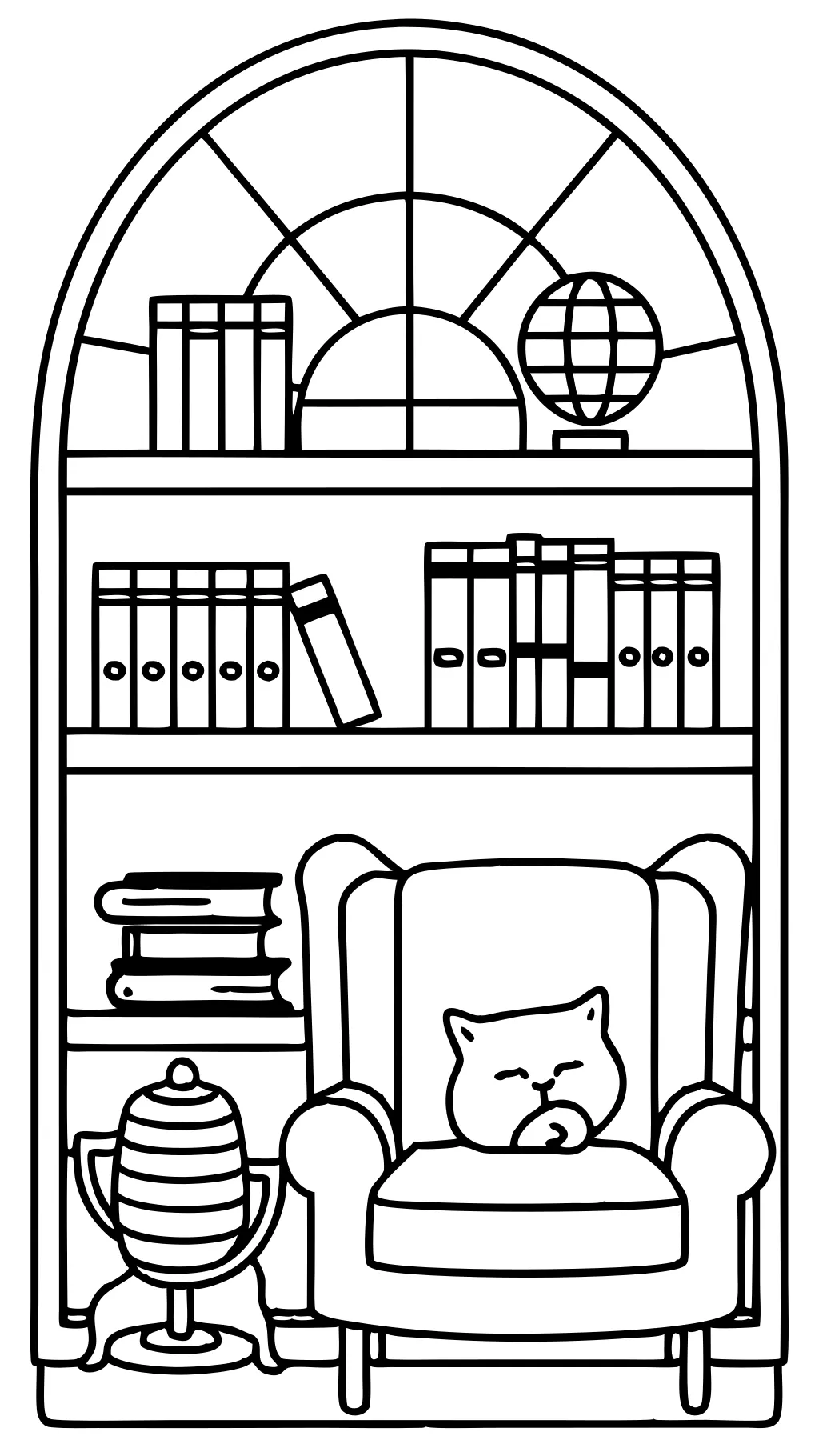 library coloring pages